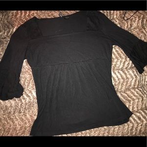 Black long sleeved ChaCha Vente shirt